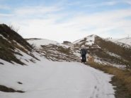Rientro verso la Balma (con poca neve)