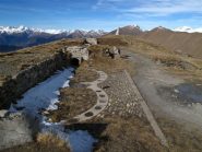 Le postazioni della  vecchia batteria sul Saccarello