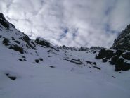nel canalino iniziale, unici svalangamenti visti