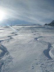 discesa lungo le piste ancora non battute