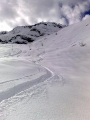 la poca neve vergine rimasta