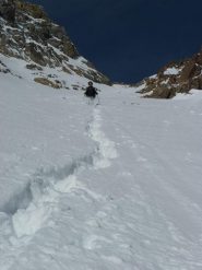 in discesa nel canale SE