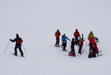 nella concha ove ci siamo fermati a 2500 m
