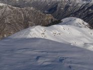 dorsale di salita dalla vetta