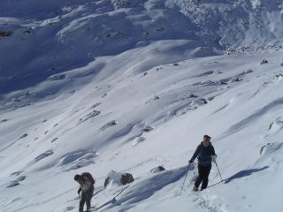 in salita verso il Ricovero con traccia da fare