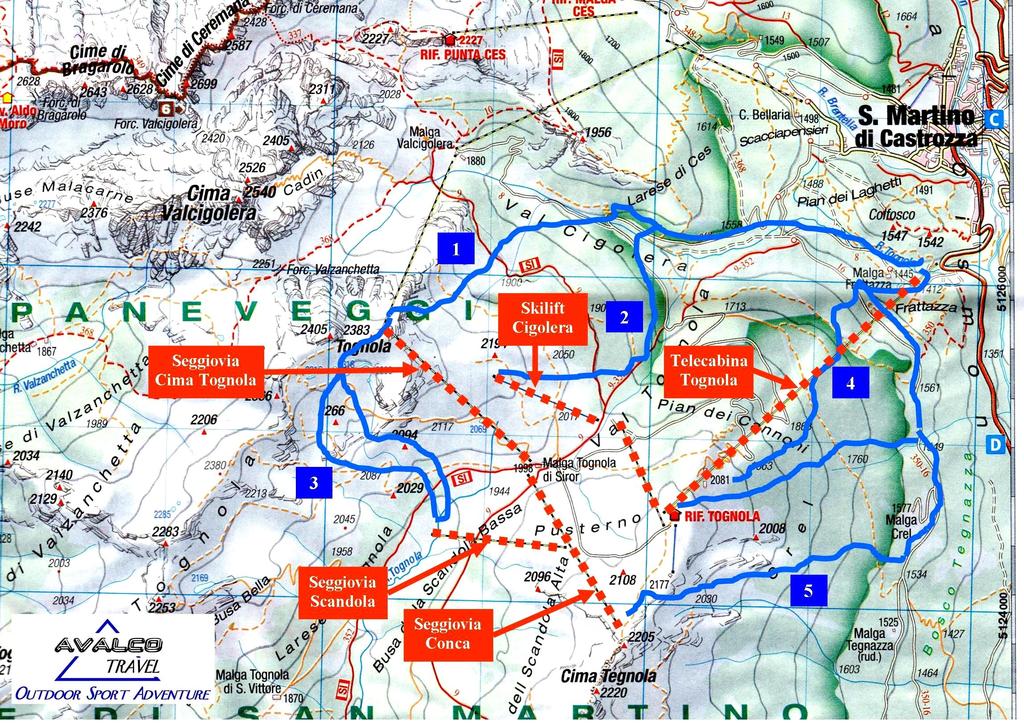 Percorsi fuoripista Tognola