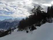 sulla dorsale con panorama