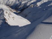 il pendio dalla cima