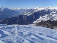 il percorso fatto per raggiungere la cresta