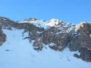 la parete dai pressi dell'attacco