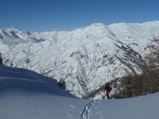 All'uscita del pendio/canale