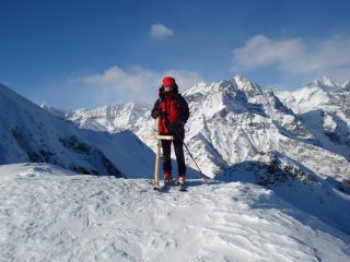 Evelin sulla Punta Rusà, quota 2.300
