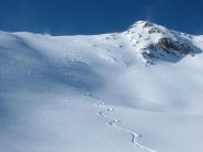 curvette sotto la vetta versante est