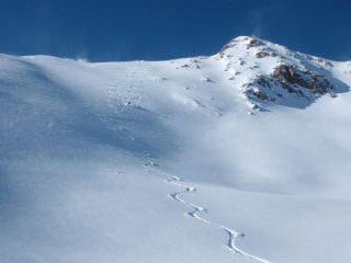 curvette sotto la vetta versante est