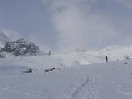 salendo, il piutas a sinistra e a destra la nostra cima