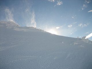 Il crinale sferzato dal vento.