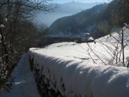 In discesa, arrivo a Fracchiamo