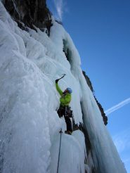 Un momento della salita