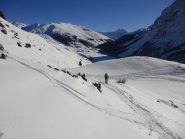 Salendo sopra le Grange La Chau
