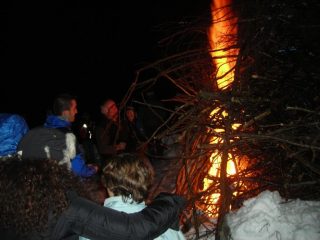 Il falò del 31 notte al Salvin