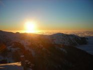 L'alba sopra il mare di nubi dal Salvin il 1° gennaio 2011