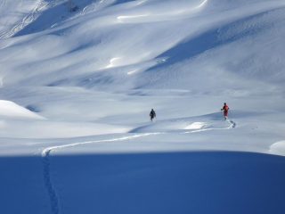 discesa su farina al centro del vallone