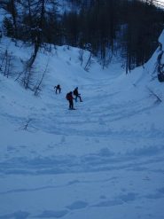 Il canalino sotto al Pas de Nauque