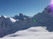 la forcella che mette in comunicazione i valloni Cassin-Inchiaus