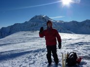 Mauro in vetta sullo sfondo il Fletschorn