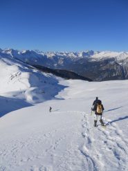 in discesa dal colle Blegier