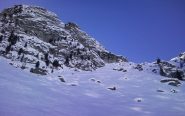 Discesa dal colle verso il versante Cuneaz