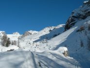 parte superiore dell'itinerario in ombra