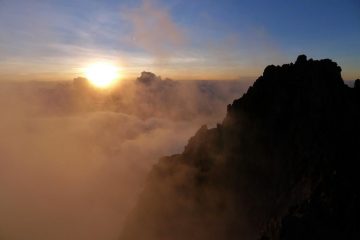 tramonto sulla Batian