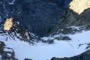 dal gate del traverso l'uscita del Diamond Couloir
