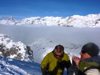 enrico e giaccone in cima