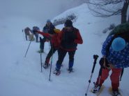 salendo nella nebbia