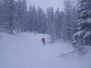 Discesa sottola nevicata
