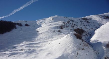 discesa un po' segnata 