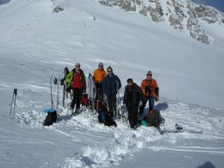 primo gruppo giunto in punta