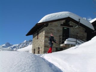 Arrivo al rifugio.