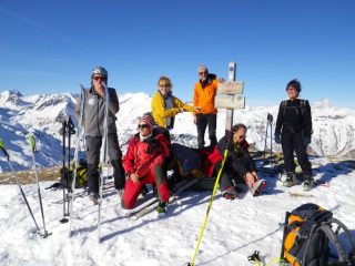 Gruppo in cima  a punta Dell'Omo
