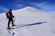sulla cresta sommitale, a pochi minuti dalla vetta della Chaligne (15-1-2011)