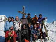 foto di gruppo in vetta