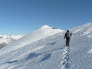 Anna verso il colle della Balma