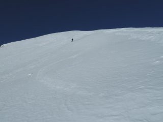 Sulla dorsale neve ventata dura/morbida