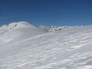 Arrivo al colletto q.ta 1898, con vista su Gran Paradiso