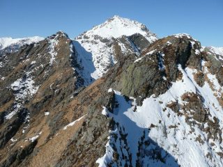 La continuazione della cresta verso il Barone parzialmente percorsa nel 2006