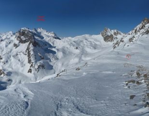 Il colle con il Gran Galibier in fronte