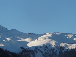 visto dai tornanti che scendono da  MONGINEVRO