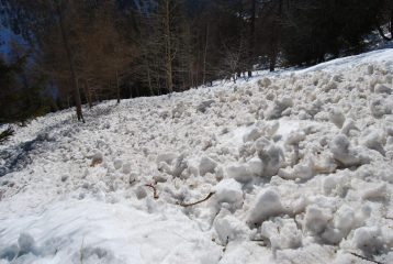La valanga incontrata a metà percorso